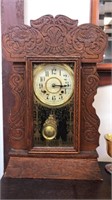 Antique oak New Haven kitchen clock