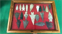 Selection of arrowheads in a showcase