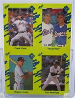 1990 Classic Baseball Error Card Unprinted Back