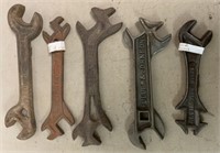 lot of 5,Wrenches,Emerson,J.I.Case,Famous