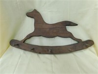 Cute wooden rocking horse cut out w/ 5 peg