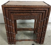 CARVED NESTING TABLES