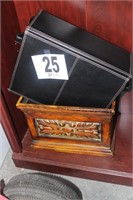 Leather File Box with Tin Decorative Storage Box