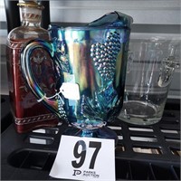 Excellent Carnival Glass Pitcher with Very Nice