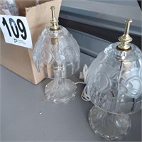 (2) Very Fine Crystal Lamps (Perfect Condition)