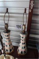 (2) Vintage Ceramic Lamps (No Shades) (U233)