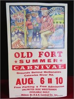 Old Fort Summer Carnival Poster 22x14"