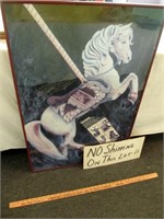 Carousel Horse US 25 Cent Stamp Comm. Poster