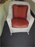 White Wicker Patio Rocking Chair