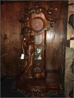 Carved Wood clock 88x48x33