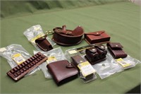 Assorted Leather Magazine Holders & Shell Loops