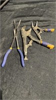 Vise Grips And Needle Nose Pliers