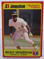1991 MLB Jimmy Dean Rickey Henderson Baseball Card