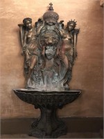 Bronze Lion nude women Water feature 92x52x20