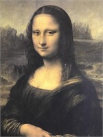 Mona Lisa Print framed with ornate composite