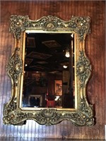 Heavy ornate framed mirror 37x49x3.5