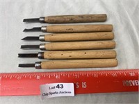 Lot of Six Different Wood Chisels