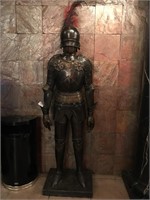 Bronze Knight statue. 72x22x16.