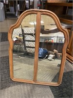 Hanging Wooden Framed Mirror