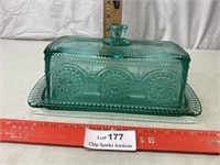 The Pioneer Woman Mint Green Glass Butter Dish