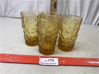 Lot of Four Matching Textured Glasses