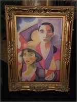 André Lhote Man and Woman portrait print framed