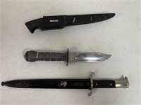 3 knife lot: Mustad, Solingen, More
