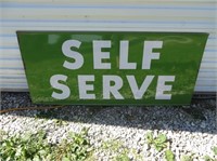 Double Sided Texaco Self Serve Sign 45 x 20 1/2