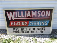 Williamson Heating & Cooling Sign 56 1/2 x 32 1/2