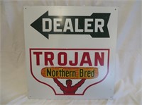 Dealer Trojan Northern Bred Sign Metal 19 x 18