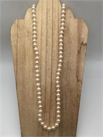Vtg 14K Fancy Freshwater Pearl Long Necklace