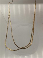 Italian 14K Yellow Gold Draped Chain Necklace