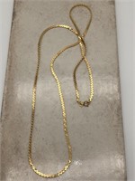 FINE 14K Italian Yellow Gold Serpentine Long Neckl