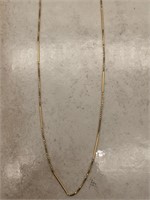 Italian 14K Yellow Gold Deco Style Chain Necklace