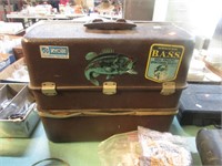 TACKLE BOX W/ FISHING LURES, ETC