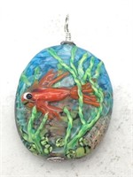 Life-Like Murano Art Glass Fish Pendant