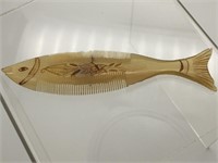 Natural Carved Mexican Fish Comb