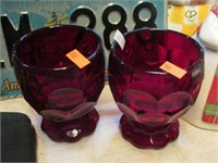 2-- IMPERIAL PROVINCIAL RUBY RED TUMBLER