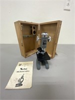 Vintage Selsi Microscope in Wood Box