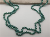 2pc Long Turquoise AB Faceted Crystal Necklaces