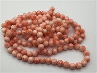 Peachy Cream Coral Bead Strand