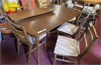 DINNING TABLE & 6 CHAIRS, 3 LEAVES