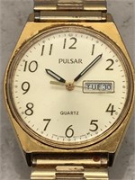 Vintage Men's Pulsar Quartz Date Watch