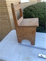Wooden child stool