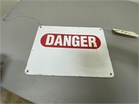 Porcelain Sign "Danger" 14" x 10"