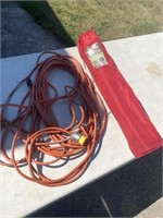 Extension cord and folding lawnchair