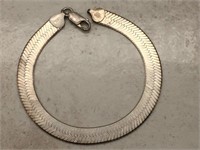 Silky Italian Sterling Silver Herringbone Bracelet