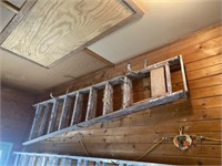 wooden folding ladder