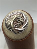 Vtg Sterling JE Electroform Modernist Ring