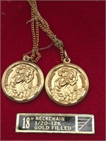St. Christopher 12K GF Necklace Sets
